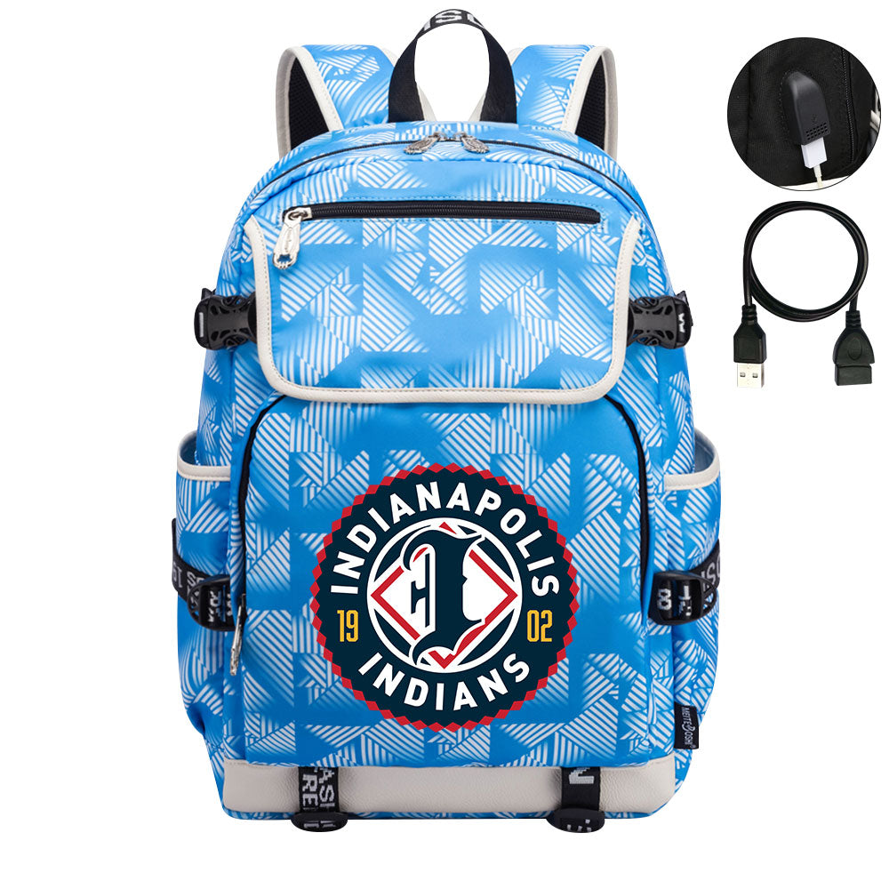 Indianapolis Indians Backpack School Notebook Travel Bags