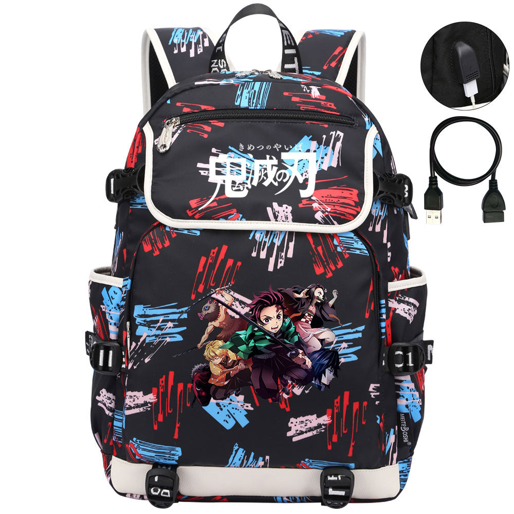 Demon Slayer Kimetsu No Yaiba Backpack School Notebook Travel Bags