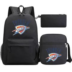 Oklahoma City Thunder Basketball School Backpack Shoulder Bag Pencil Bags 3pcs Set