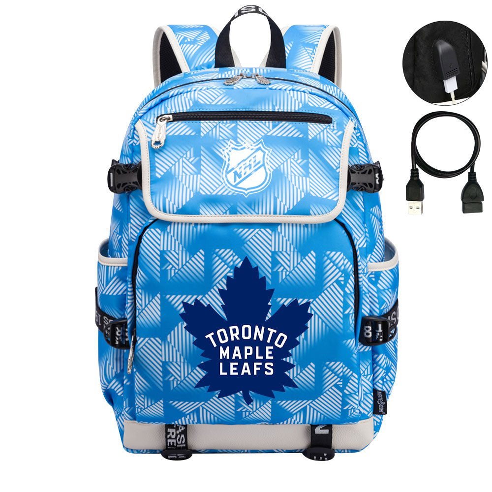 Toronto Maple Leafs Hockey League Backpack School Notebook Travel Bags