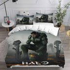 Halo 2 Cosplay Bedding Set Duvet Cover Pillowcases Halloween Home Decor