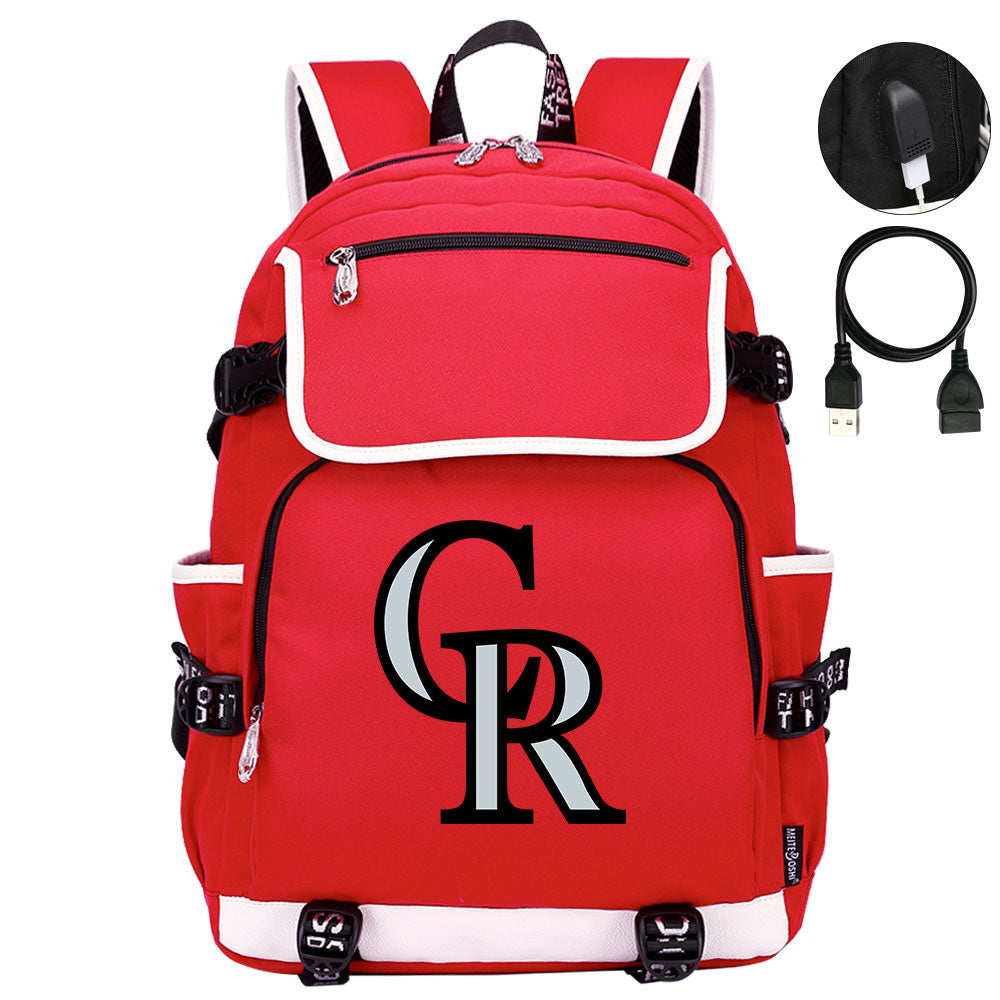 Colorado Rockies Backpack School Notebook Travel Bags