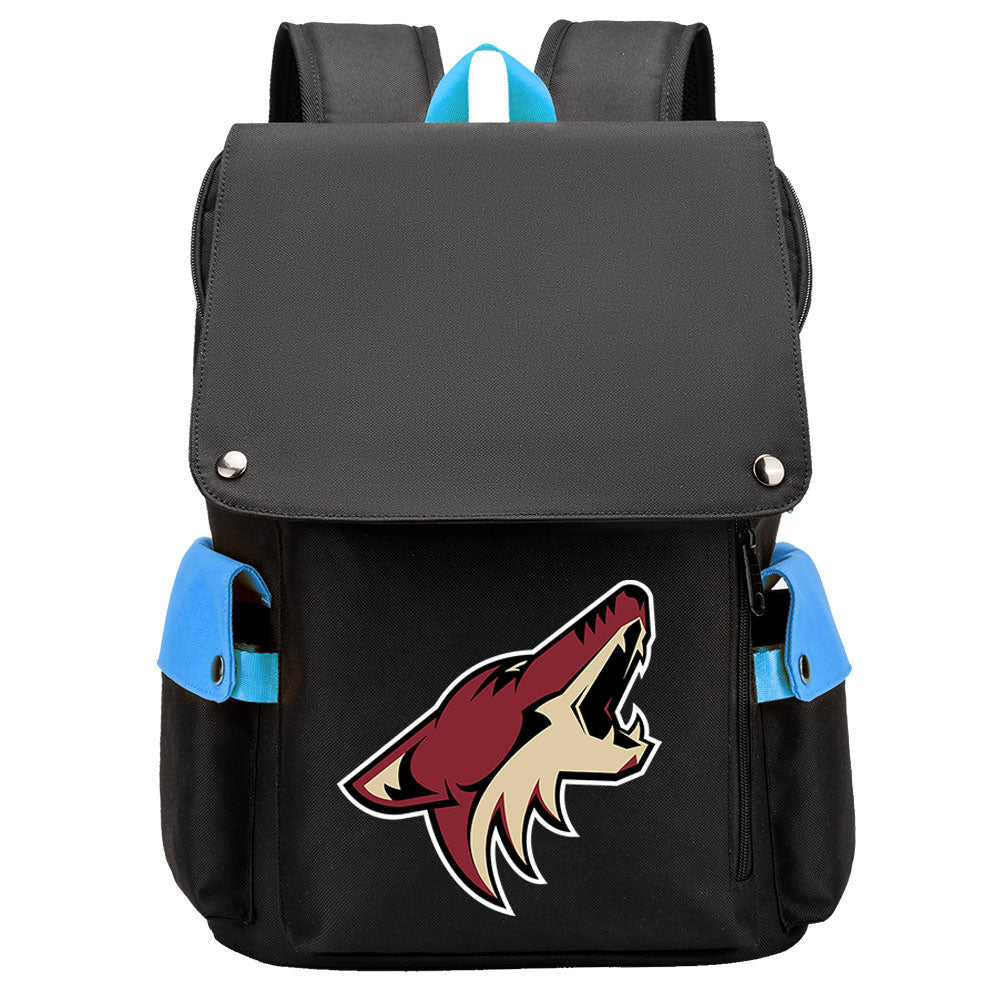 Arizona Coyotes Hockey Team Laptop Backpack Oxford School Bag