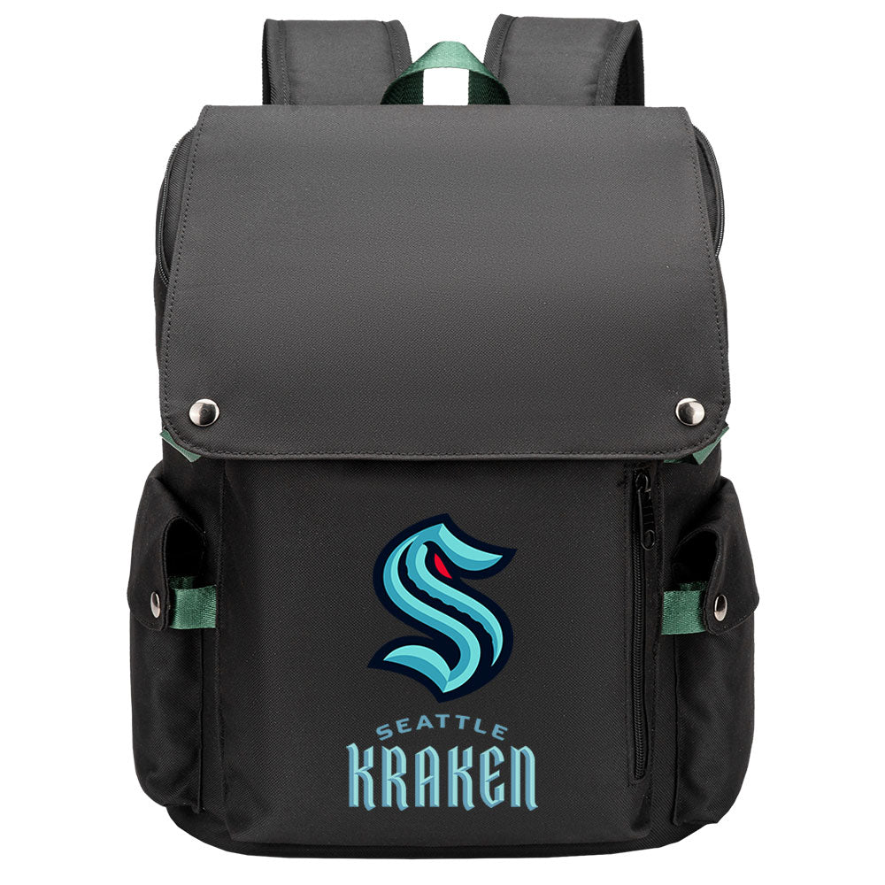 Seattle Kraken Hockey Team School Backpack Oxford Laptop Bag