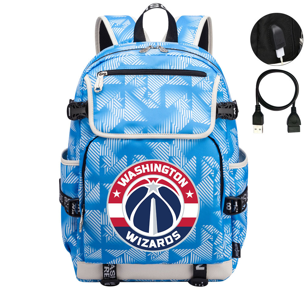 Washington Wizards Backpack School Notebook Travel Bags