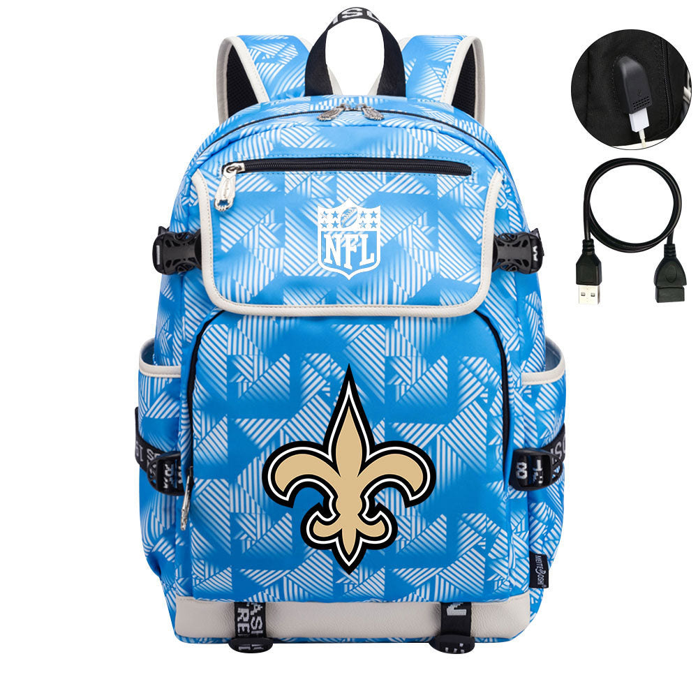 New Orleans Saints Football Rugby Backpack School Notebook Travel Bags