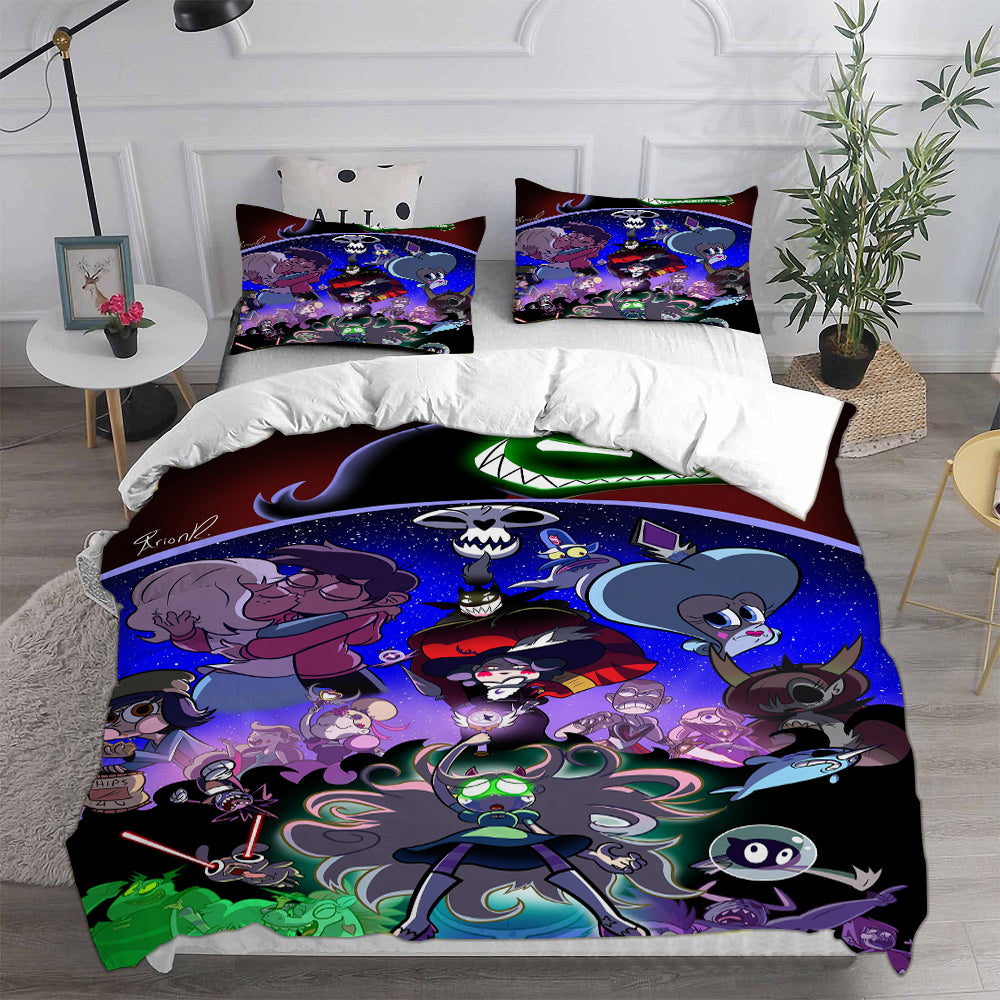 Star vs. the Forces of Evil Cosplay Bedding Set Duvet Cover Pillowcases Halloween Home Decor