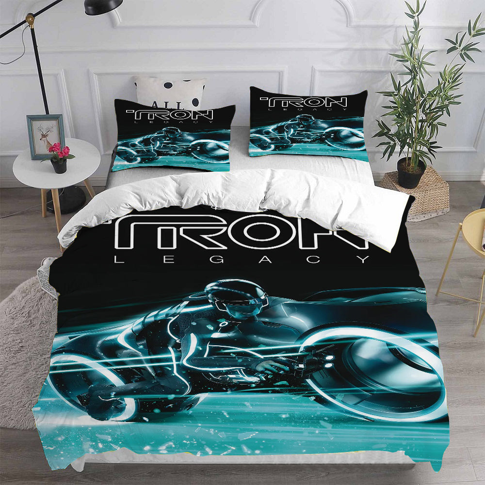 Tron Legacy Cosplay Bedding Set Duvet Cover Pillowcases Halloween Home Decor