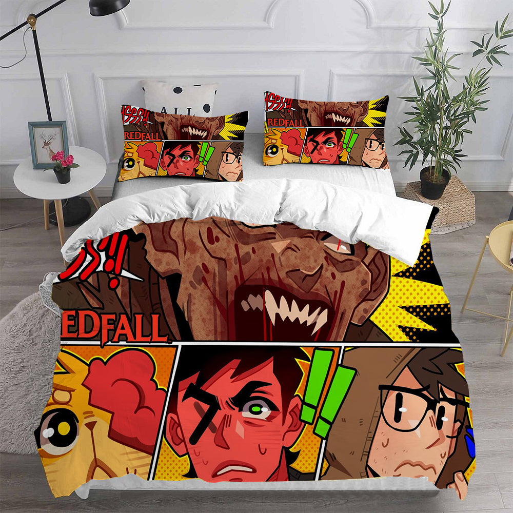 Lethal Company Cosplay Bedding Set Duvet Cover Pillowcases Halloween Home Decor