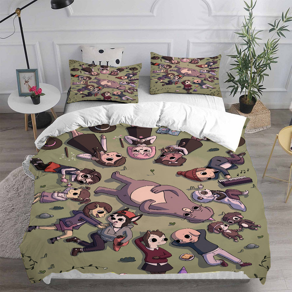 Summer Camp Island Cosplay Bedding Set Duvet Cover Pillowcases Halloween Home Decor