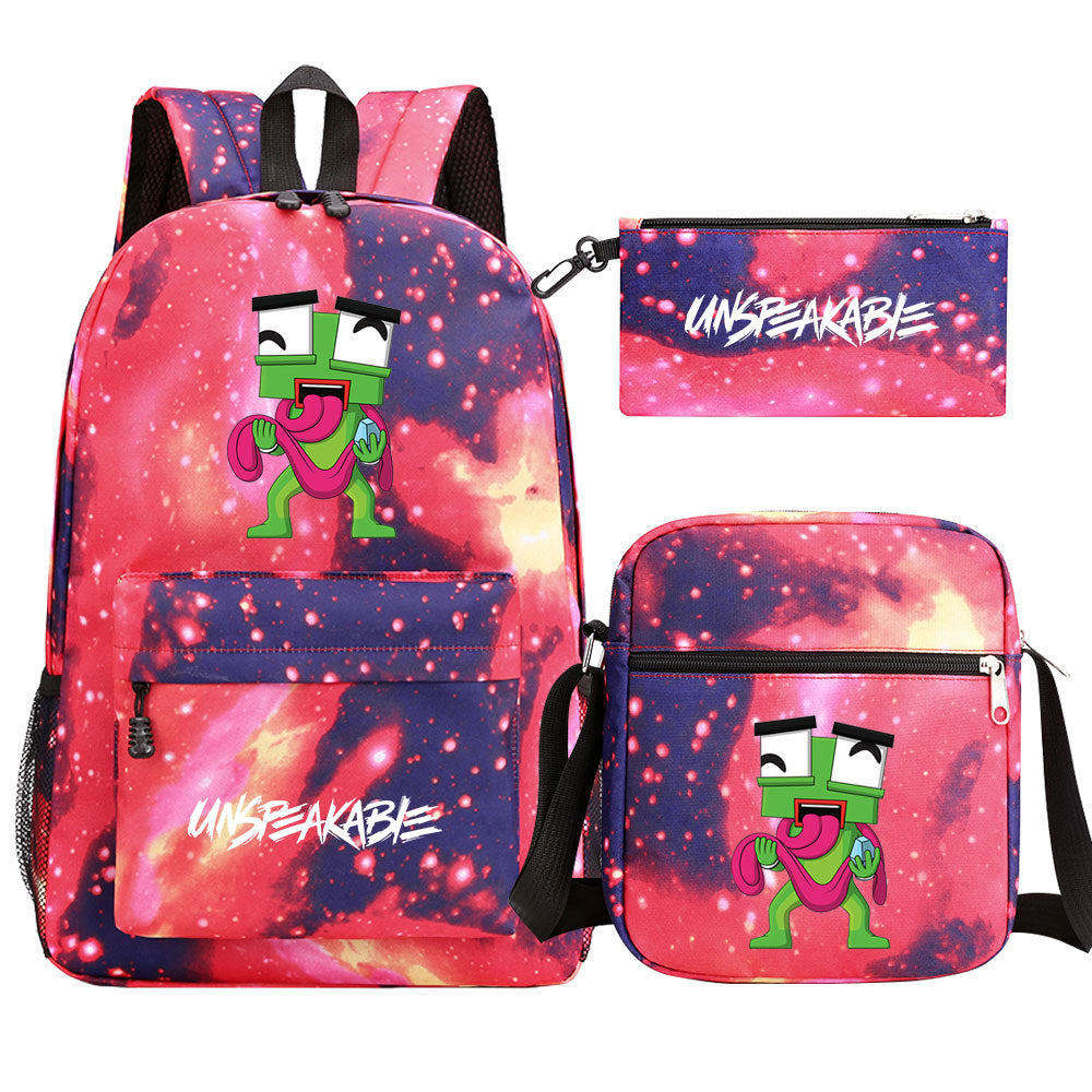 Unspeakable Game School Backpack Shoulder Bag Pencil Bags 3pcs Set