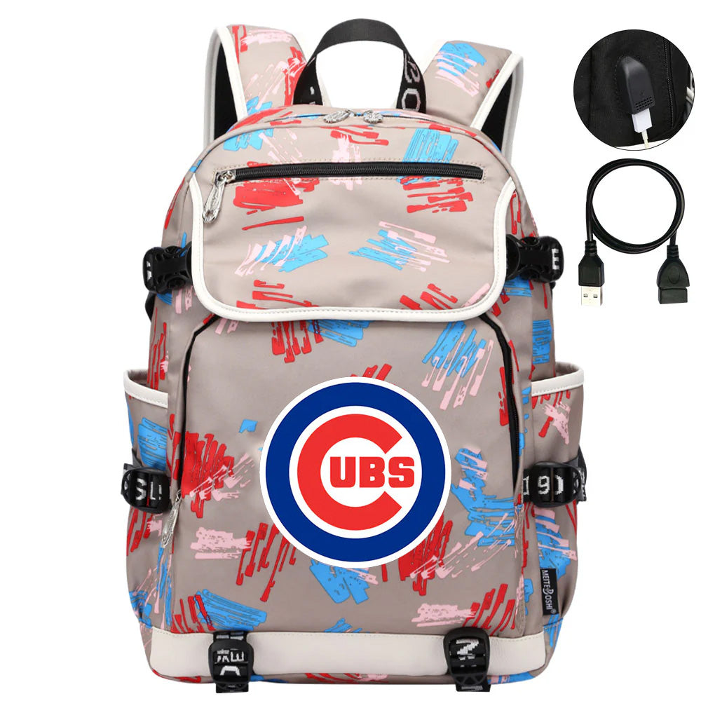 Chicago Cubs Backpack School Notebook Travel Bags