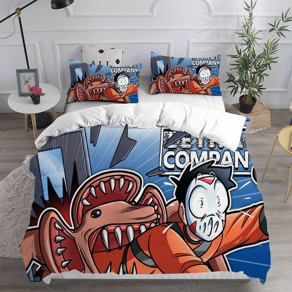 Lethal Company Cosplay Bedding Set Duvet Cover Pillowcases Halloween Home Decor