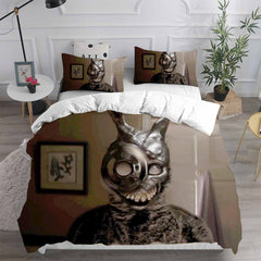 Scare Rabbit Cosplay Bedding Set Duvet Cover Pillowcases Halloween Home Decor