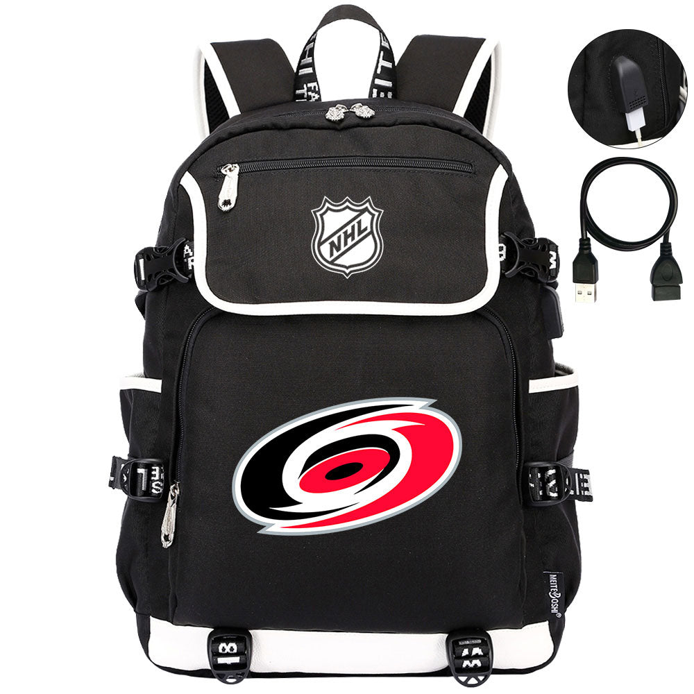 Carolina Hurricanes Hockey League Backpack School Notebook Travel Bag