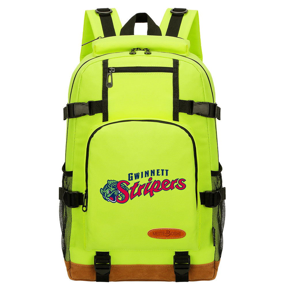 Gwinnett Stripers Waterproof Backpack School Notebook Travel Bag