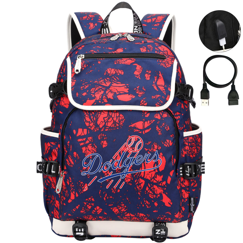 LA Dodgers Backpack School Notebook Travel Bags