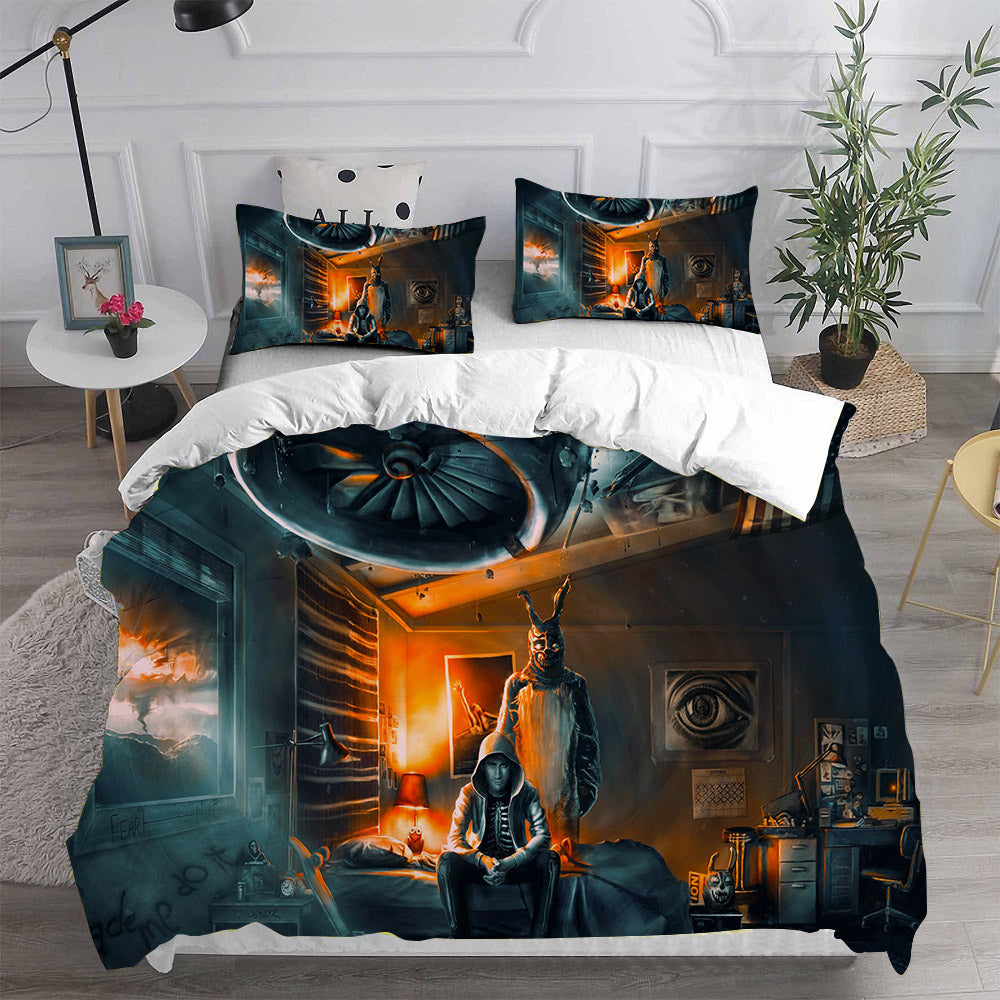 Donnie Darko Cosplay Bedding Set Duvet Cover Pillowcases Halloween Home Decor