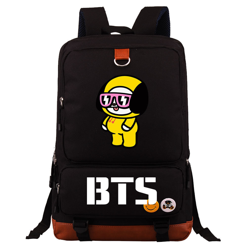 BTS Chimmy Proof Backpack NoteBook Laptop School Bag