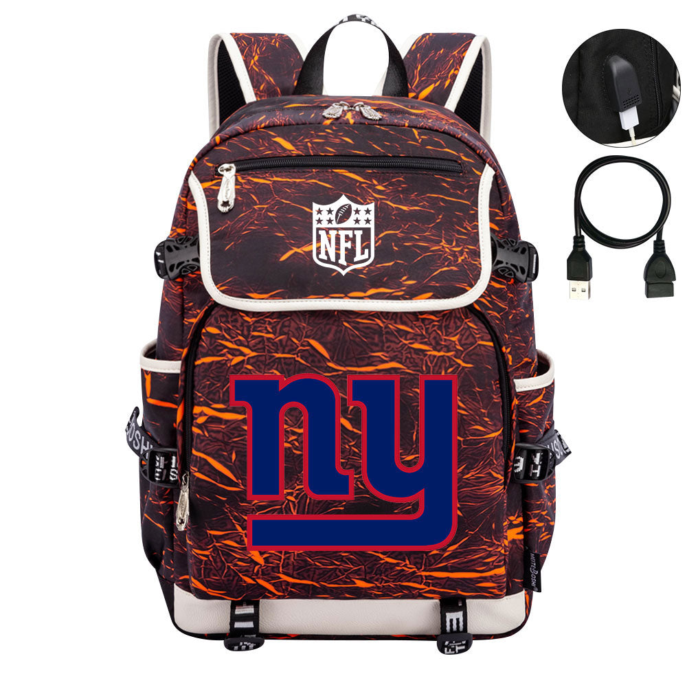 New York Giants Football Rugby Backpack School Notebook Travel Bags