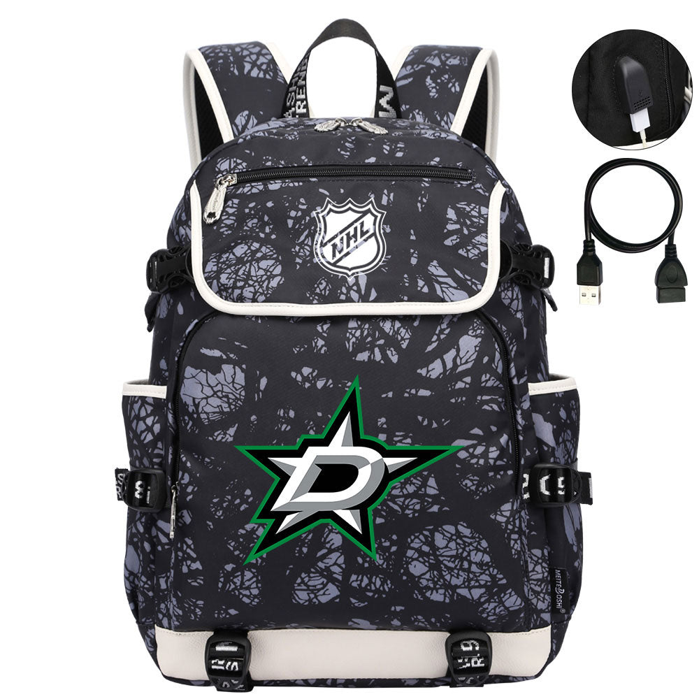 Dallas Stars Hockey League Backpack School Notebook Travel Bag