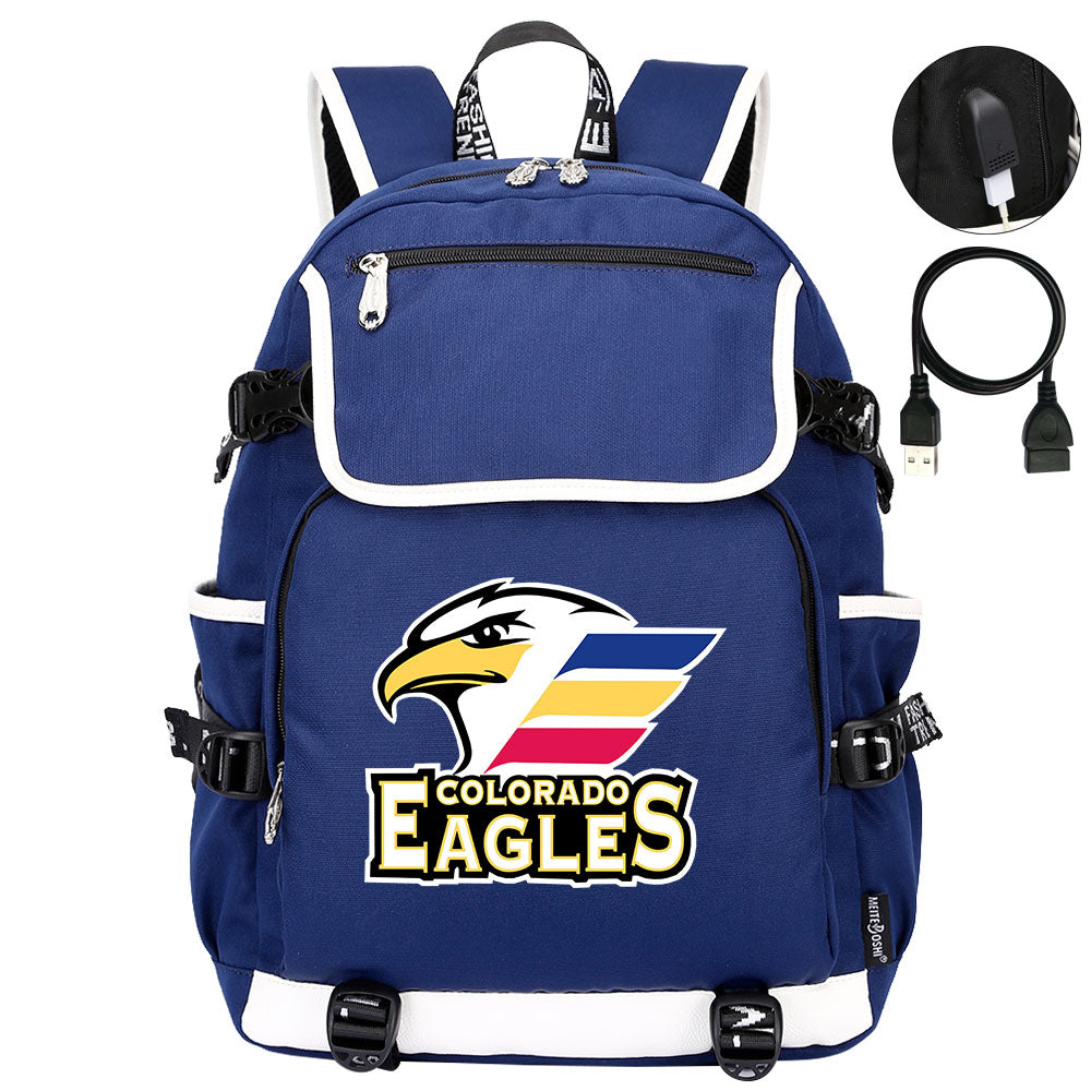 Colorado Eagles Hockey League Backpack School Notebook Travel Bag