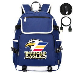 Colorado Eagles Hockey League Backpack School Notebook Travel Bag