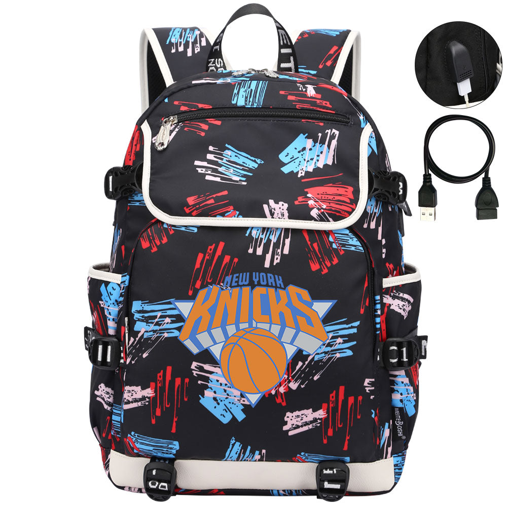 New York Knicks Backpack School Notebook Travel Bags