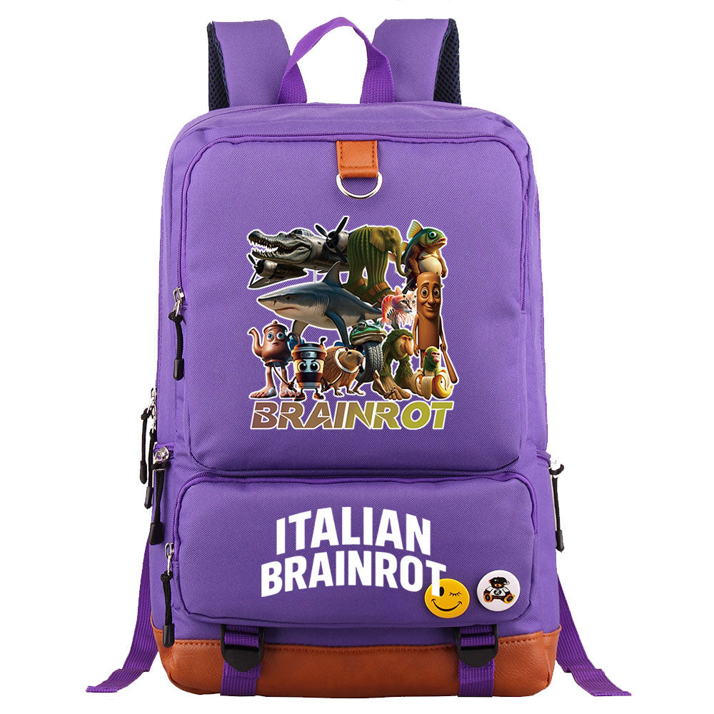 Italian Brainrot Proof Backpack NoteBook Laptop School Bag