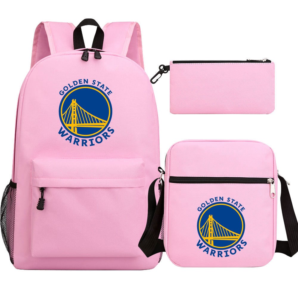 Golden State Warriors Basketball School Backpack Shoulder Bag Pencil Bags 3pcs Set