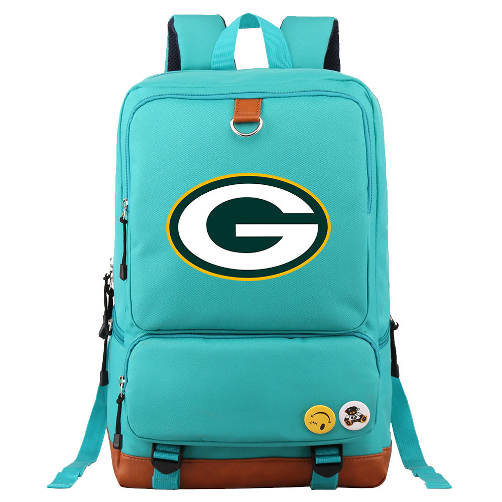 Green Bay Packers Football Team Rugby Proof Backpack NoteBook Laptop School Bag
