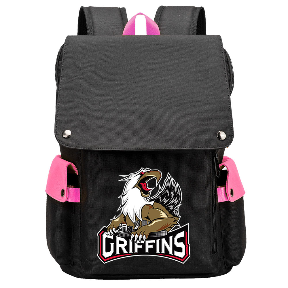 Grand Rapids Griffins  Hockey Team School Backpack Oxford Laptop Bag