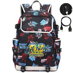 Edmonton Oil Kings Hockey League Backpack School Notebook Travel Bag