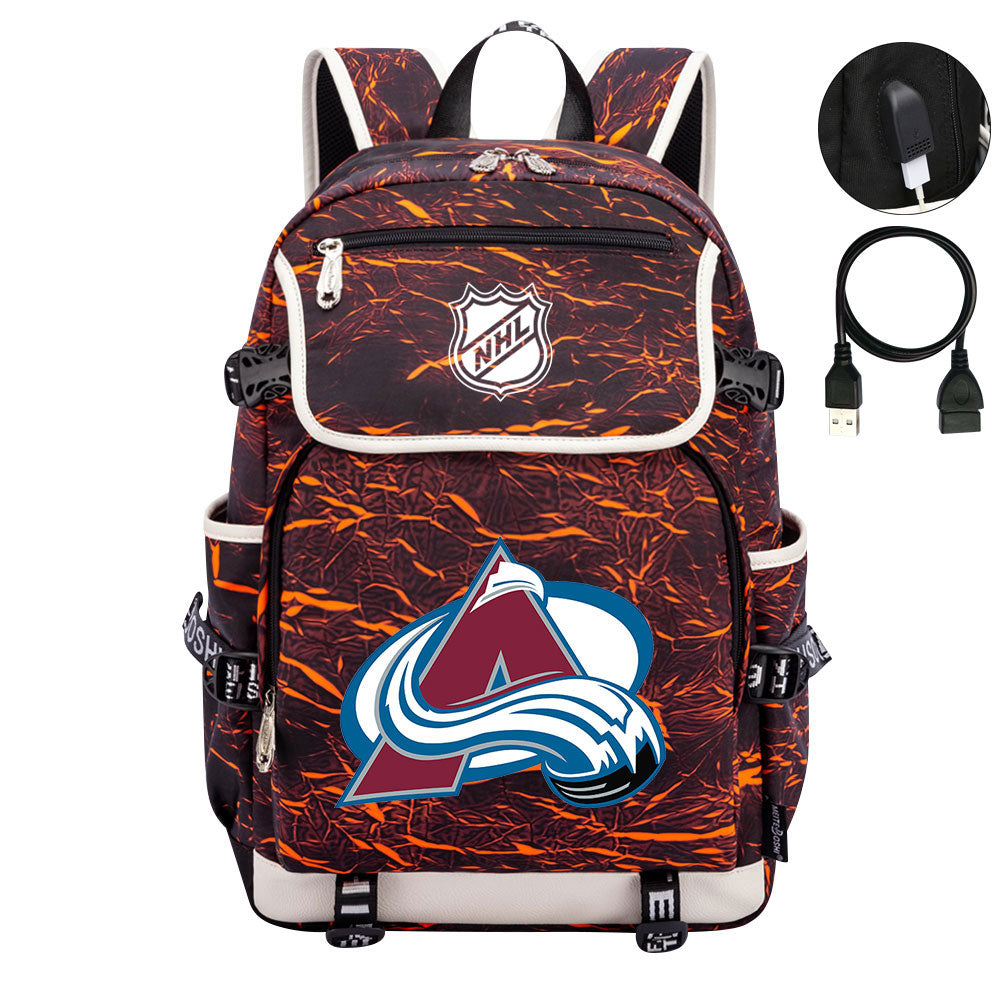Colorado Avalanche Hockey League Backpack School Notebook Travel Bag