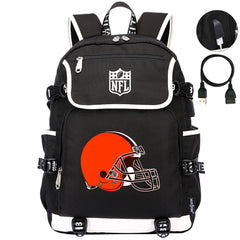 Cleveland Browns Football Team Rugby Backpack School Notebook Travel Bag