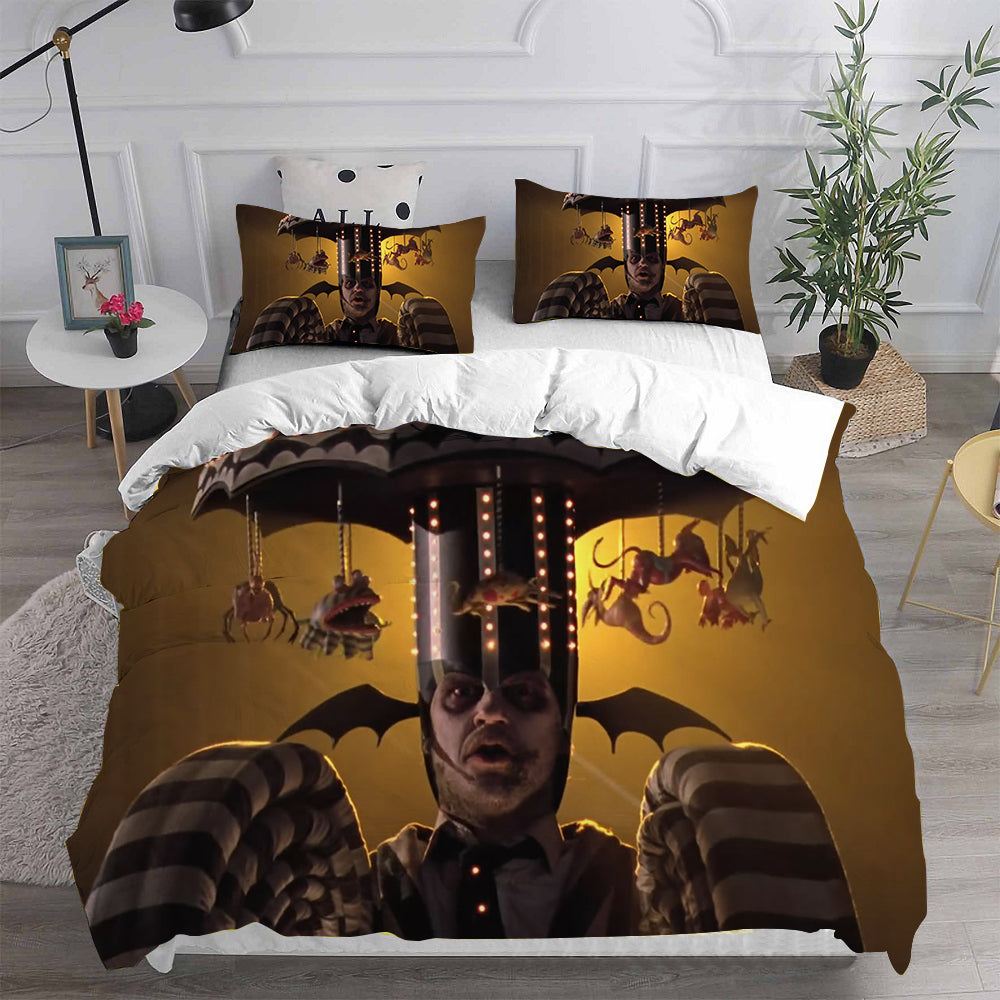 Beetlejuice Cosplay Bedding Set Duvet Cover Pillowcases Halloween Home Decor