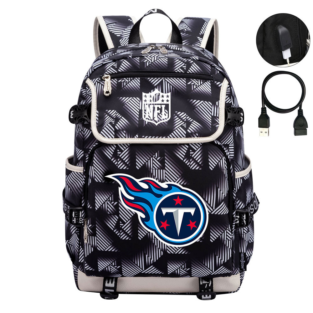 Tennessee Titans Football Rugby Backpack School Notebook Travel Bags