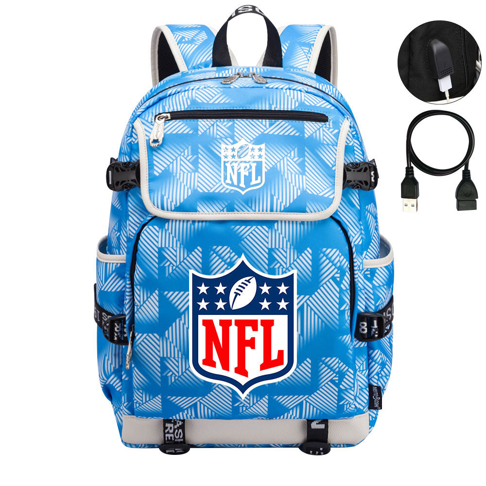 Football Team Rugby Backpack School Notebook Travel Bag