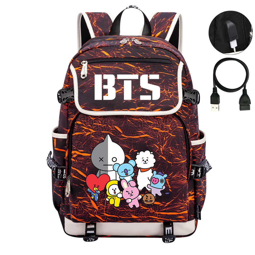 BTS Backpack School Notebook Travel Bags