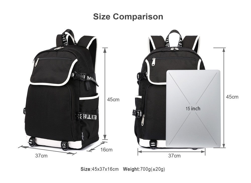 Los Angeles Lakers Backpack School Notebook Travel Bags