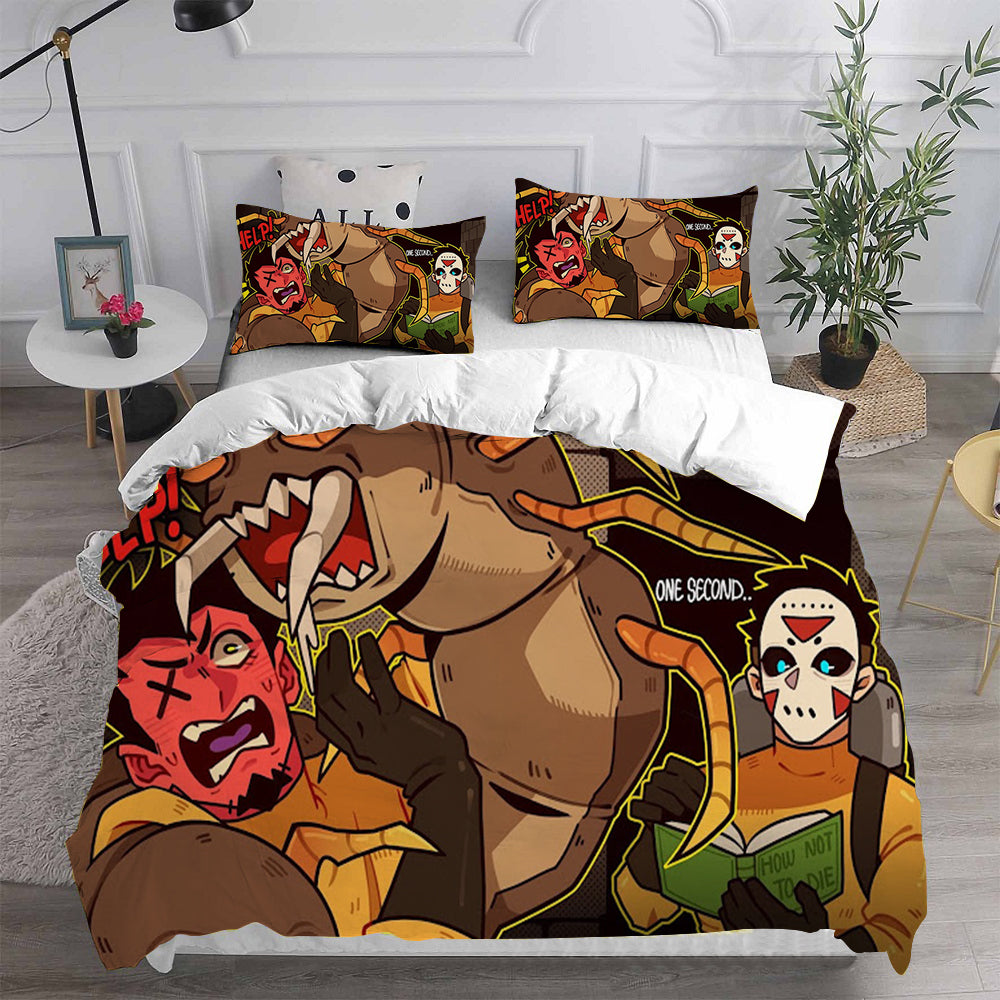 Lethal Company Cosplay Bedding Set Duvet Cover Pillowcases Halloween Home Decor