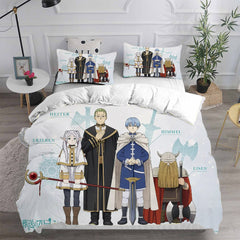 Frieren at the Funeral Cosplay Bedding Set Duvet Cover Pillowcases Halloween Home Decor