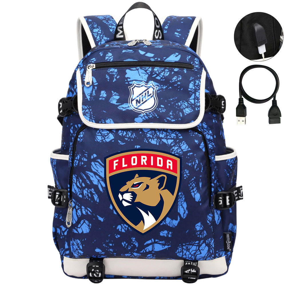 Florida Panthers Hockey League Backpack School Notebook Travel Bag