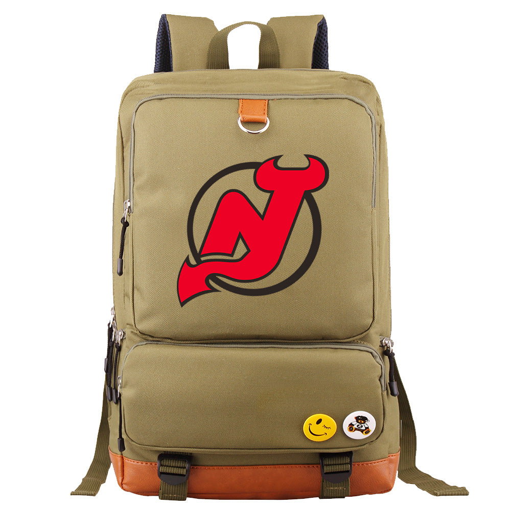 New Jersey Devils Hockey Team Proof Backpack NoteBook Laptop School Bag