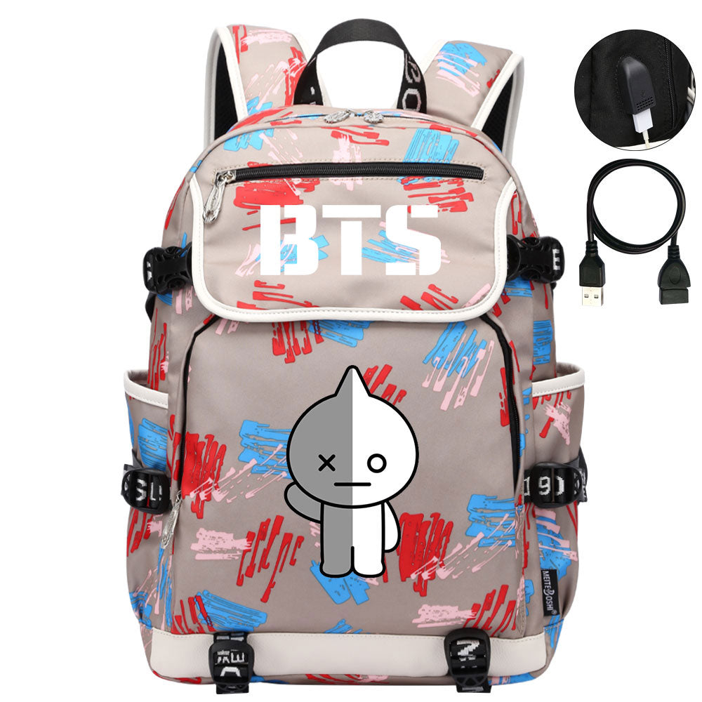 BTS VAN Backpack School Notebook Travel Bags
