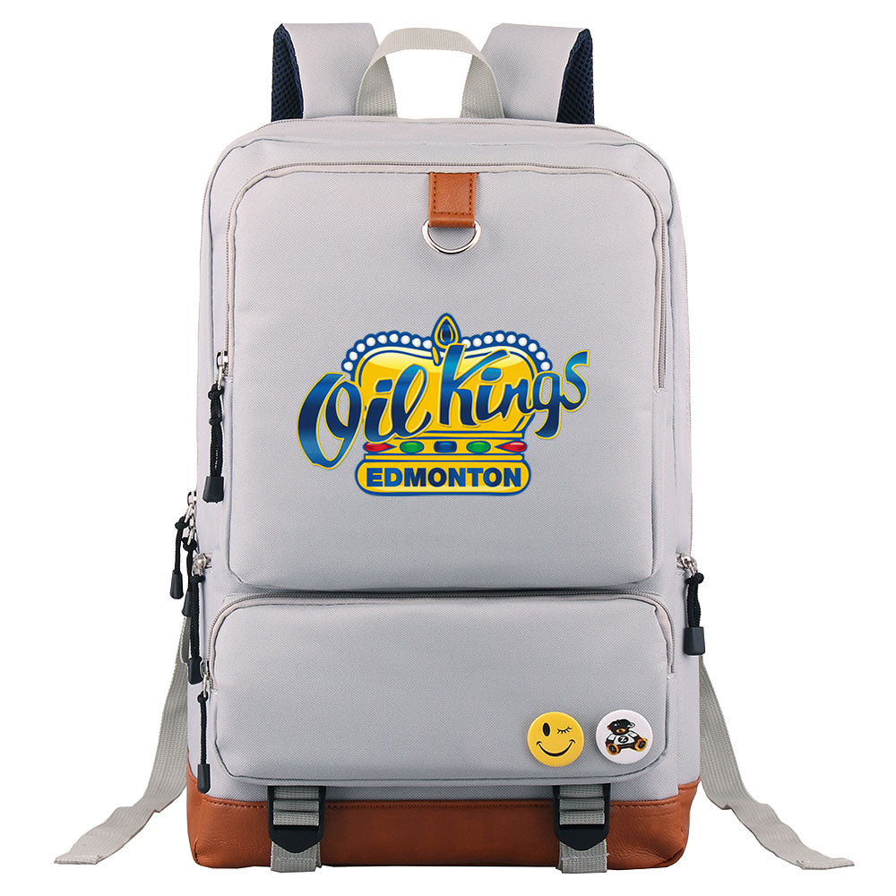 Edmonton Oil Kings Hockey Team Proof Backpack NoteBook Laptop School Bag