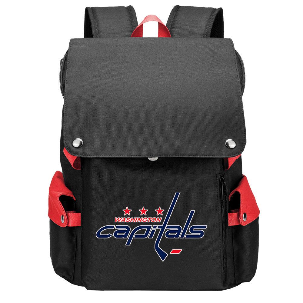 Washington Capitals Hockey Team School Backpack Oxford Laptop Bag