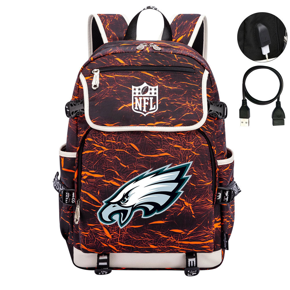 Philadelphia Eagles Football Rugby Backpack School Notebook Travel Bags