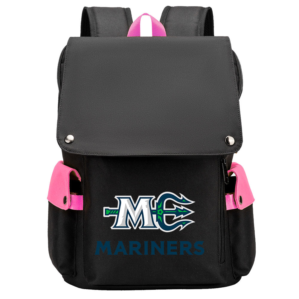 Seattle Mariners School Backpack Oxford Laptop Bag