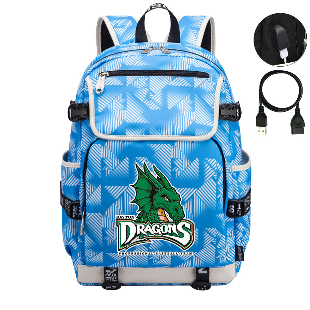 Dayton Dragons Backpack School Notebook Travel Bags